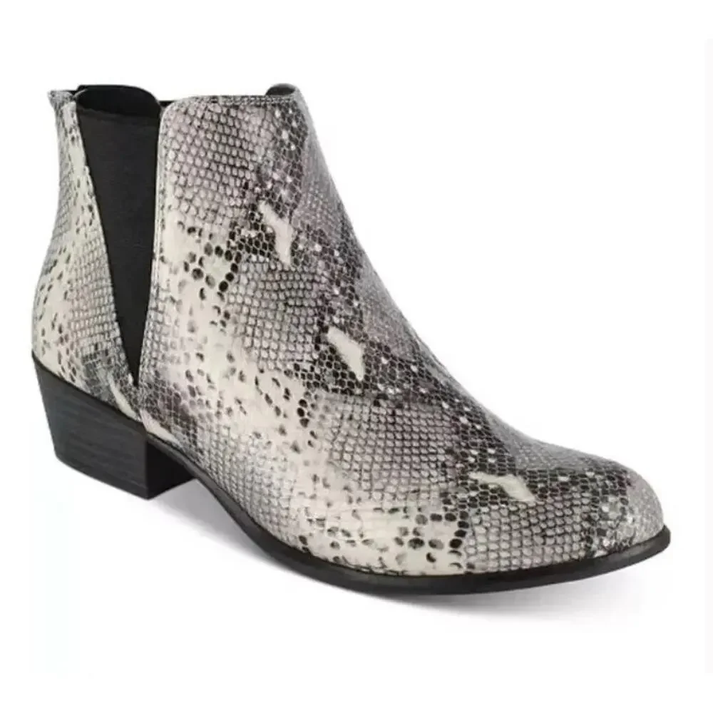Esprit Tiffany Faux Snakeskin Ankle Boots Booties 10